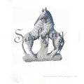 Garden deco marble hand carved double granite zebra outdoor sculptures